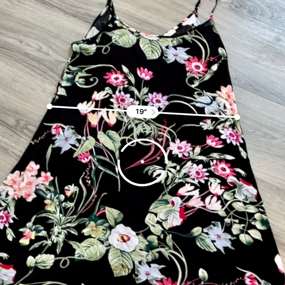 Ms Basic Large Floral Spaghetti String Mini Dress - Picture 11 of 13
